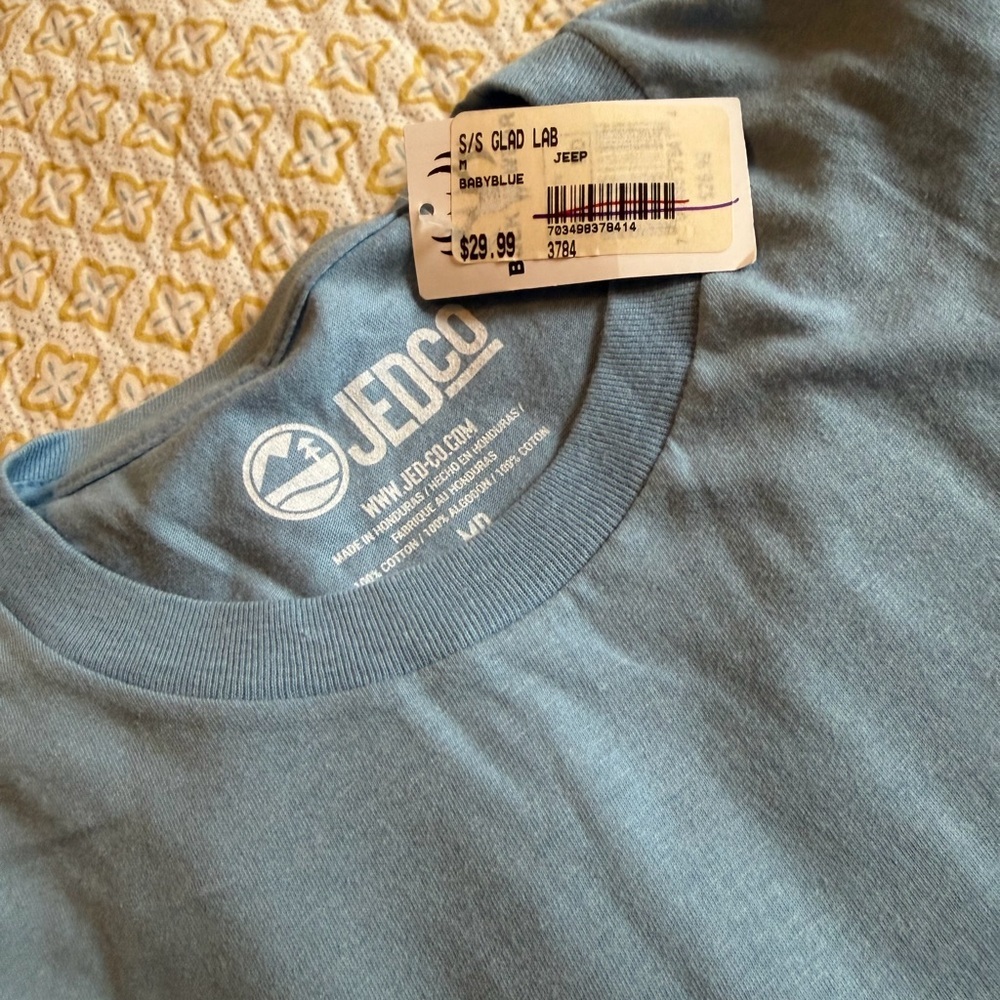 NWT Jeep Light Blue T-Shirt with Red Gladiator Small - Picture 3 of 4